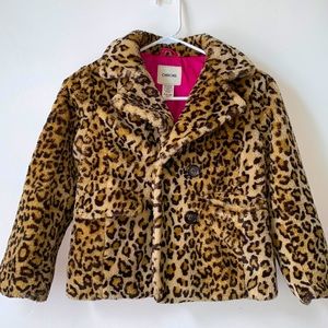 Cherokee Girls Leopard print coat size small 6–6 X